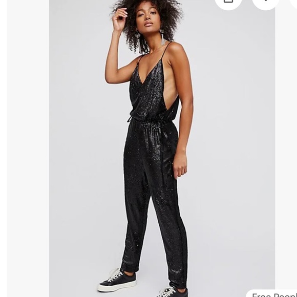 Free People sequin jumpsuit- small - Picture 1 of 7